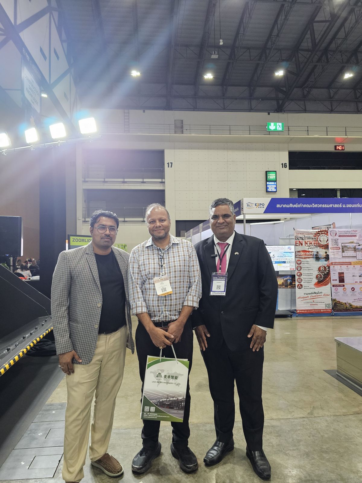 GVTO representative with a visitor and a member of the organising team at BCT Expo 2026, Hall 7