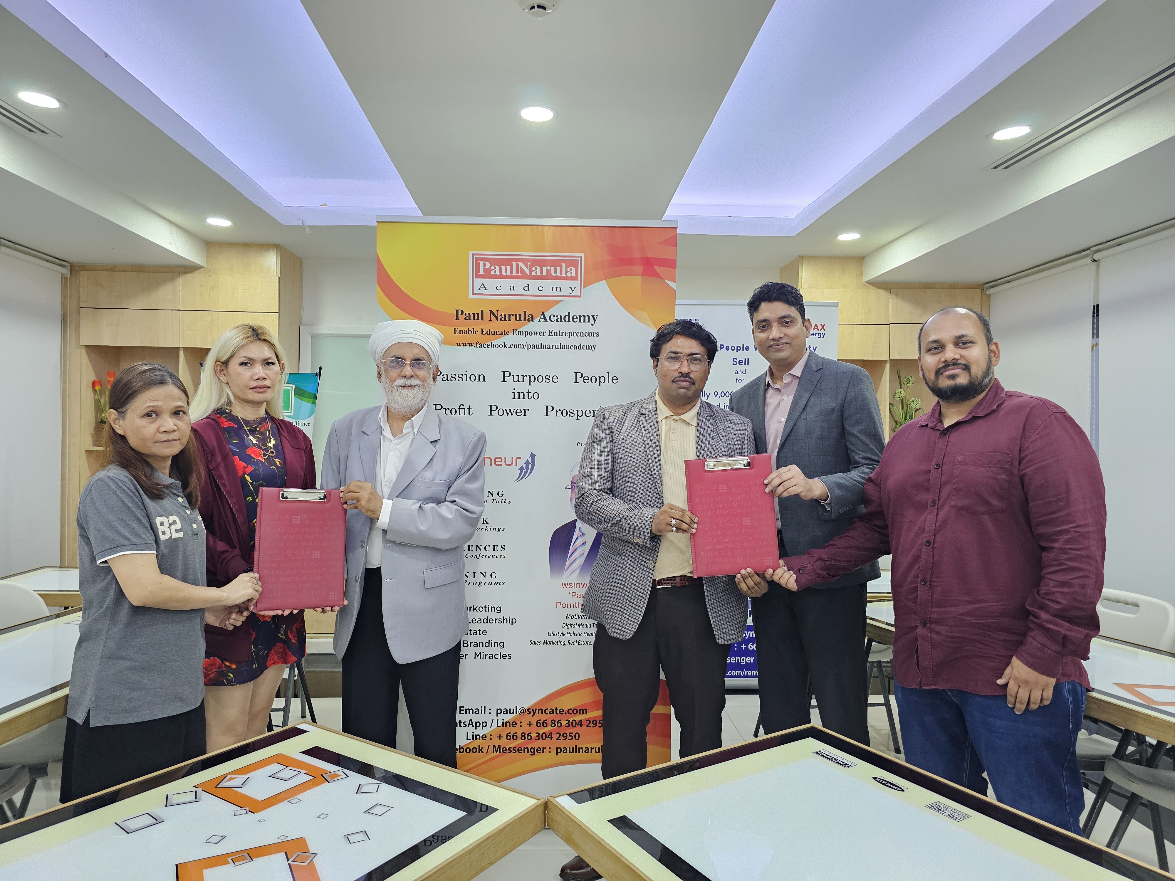 MOU signing between GVTO and Paul Narula Academy Bangkok – India–Thailand business partnership